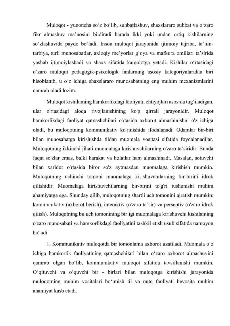 Muloqot va uning turlari haqida umumiy ma'lumotlar 3