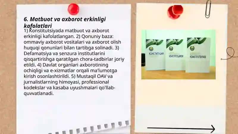 Yangi O'zbekistonda inson haq huquqlari va erkinliklari kafolatining yaratilishi 3
