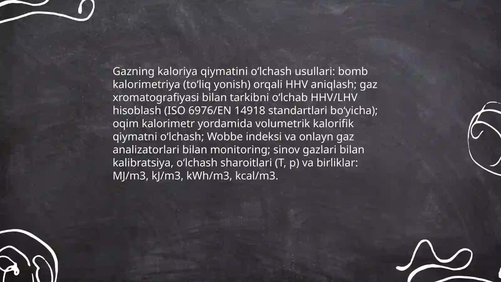 Gazning kaloriya qiymatini o‘lchash usullari 3