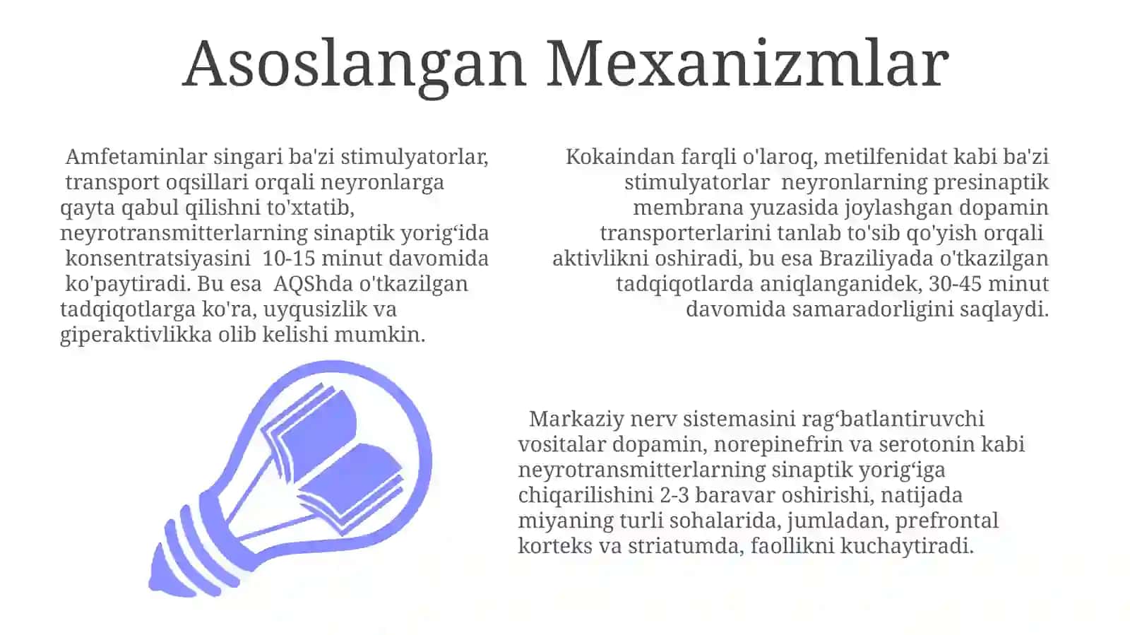 Markaziy nerv sistemasi qozgatuvchi dorivor moddalar farmakologiyasi 3