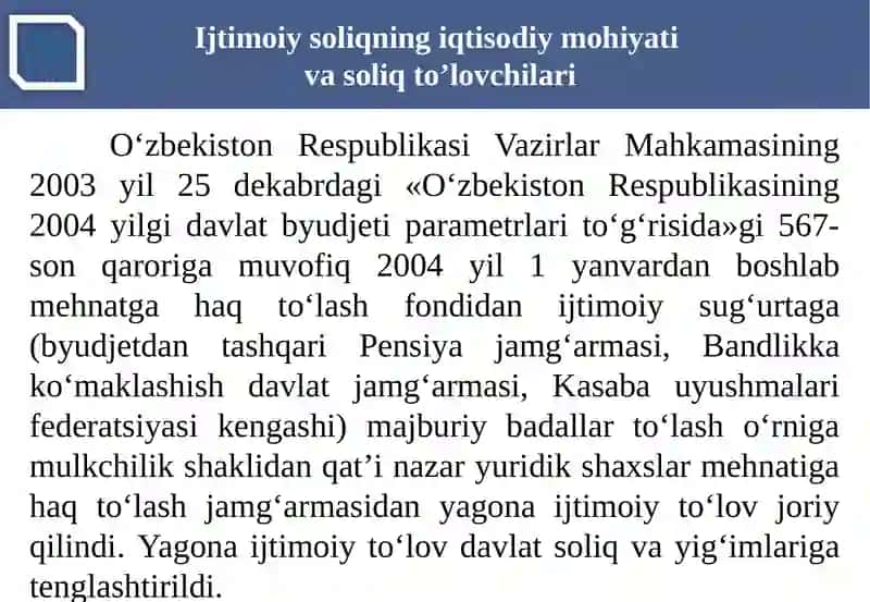Ijtimoiy soliq va mahalliy yig‘imlar. Elektron hisobot va uni jo‘natish tartibi 3