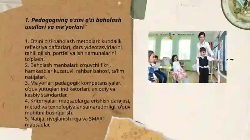 Pedagogning oʻzini oʻzi rivojlantirish va ehtiyojlarini aniqlash 3