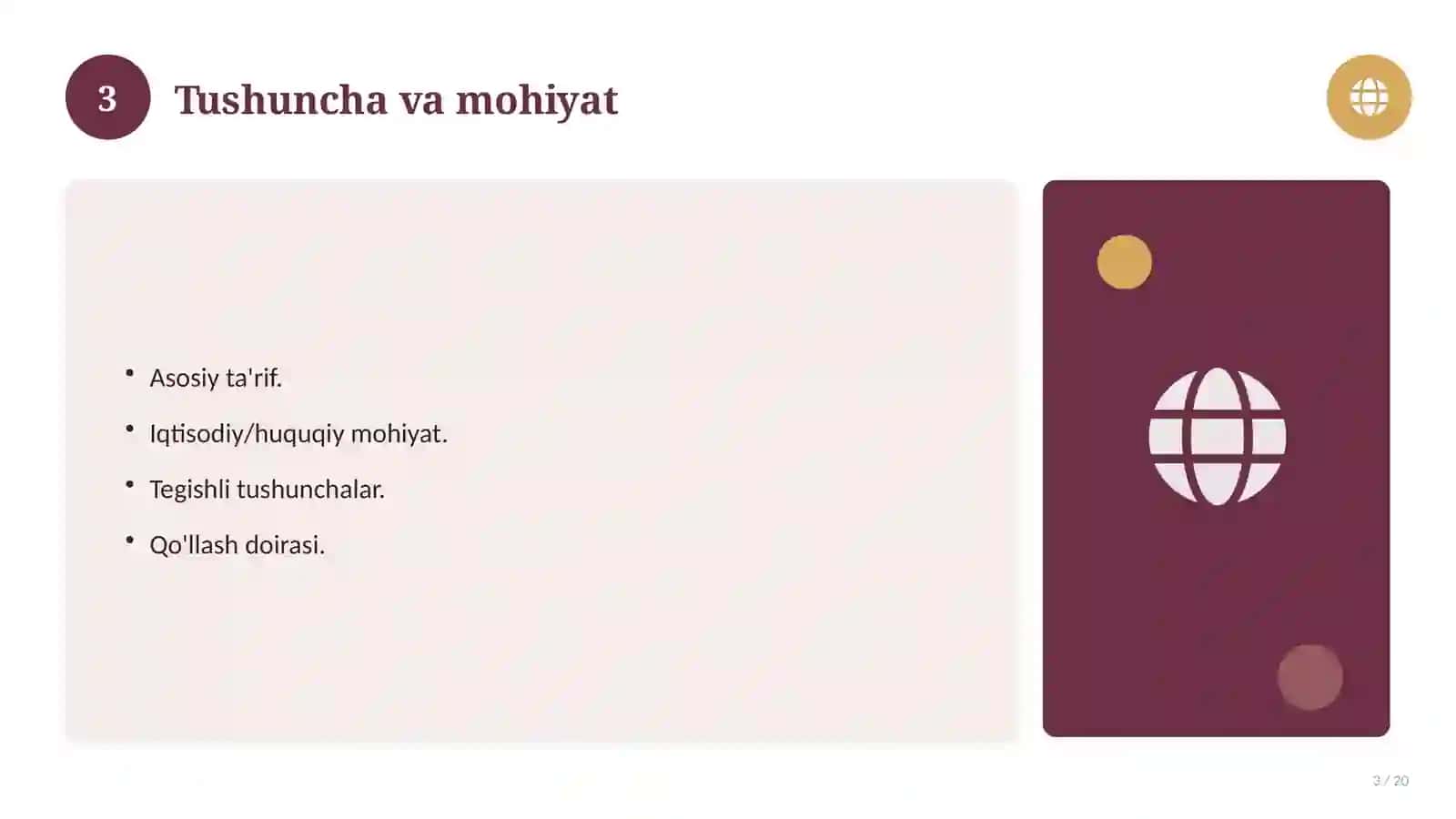 Buxgalteriya hisobi: nazariy asoslari, an'anaviy yondashuvda 3