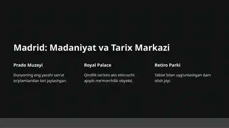 Ispaniya Go'zalliklari: Barselona, Madrid va Konar Orallari 3