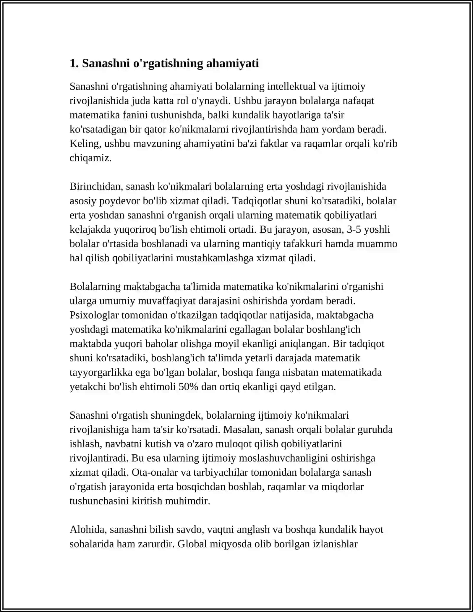 TURLI YOSH GURUHLARDA BOLALARNI SANASHGA OʻRGATISH VAZIFALARI SLAYD 3