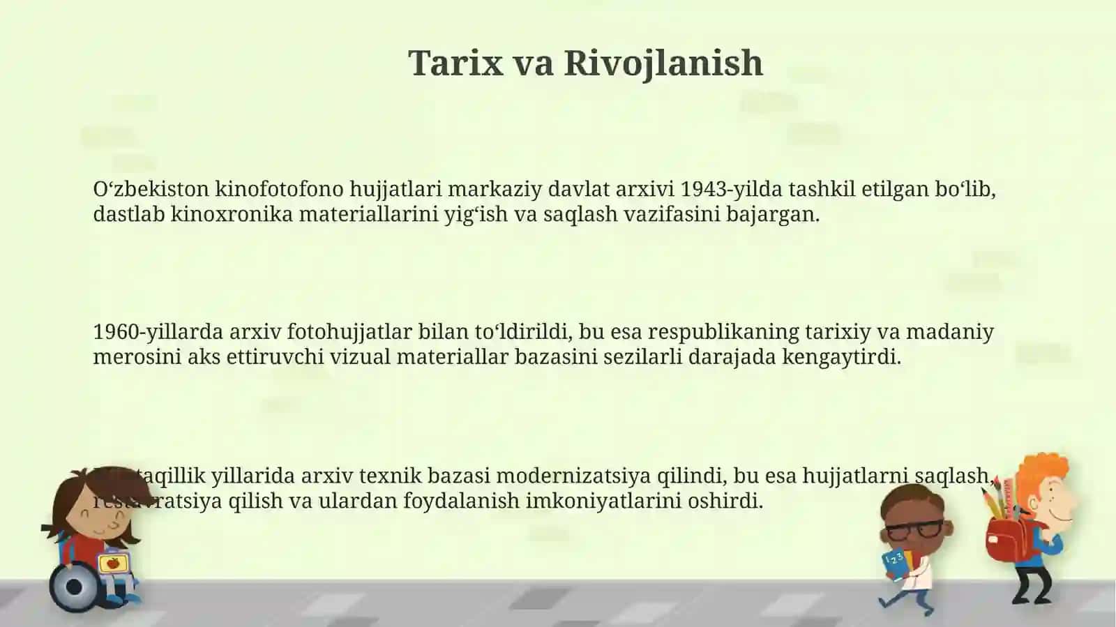 O'zbekiston Kinofotofon Hujjatlari Milliy Arxivi 3