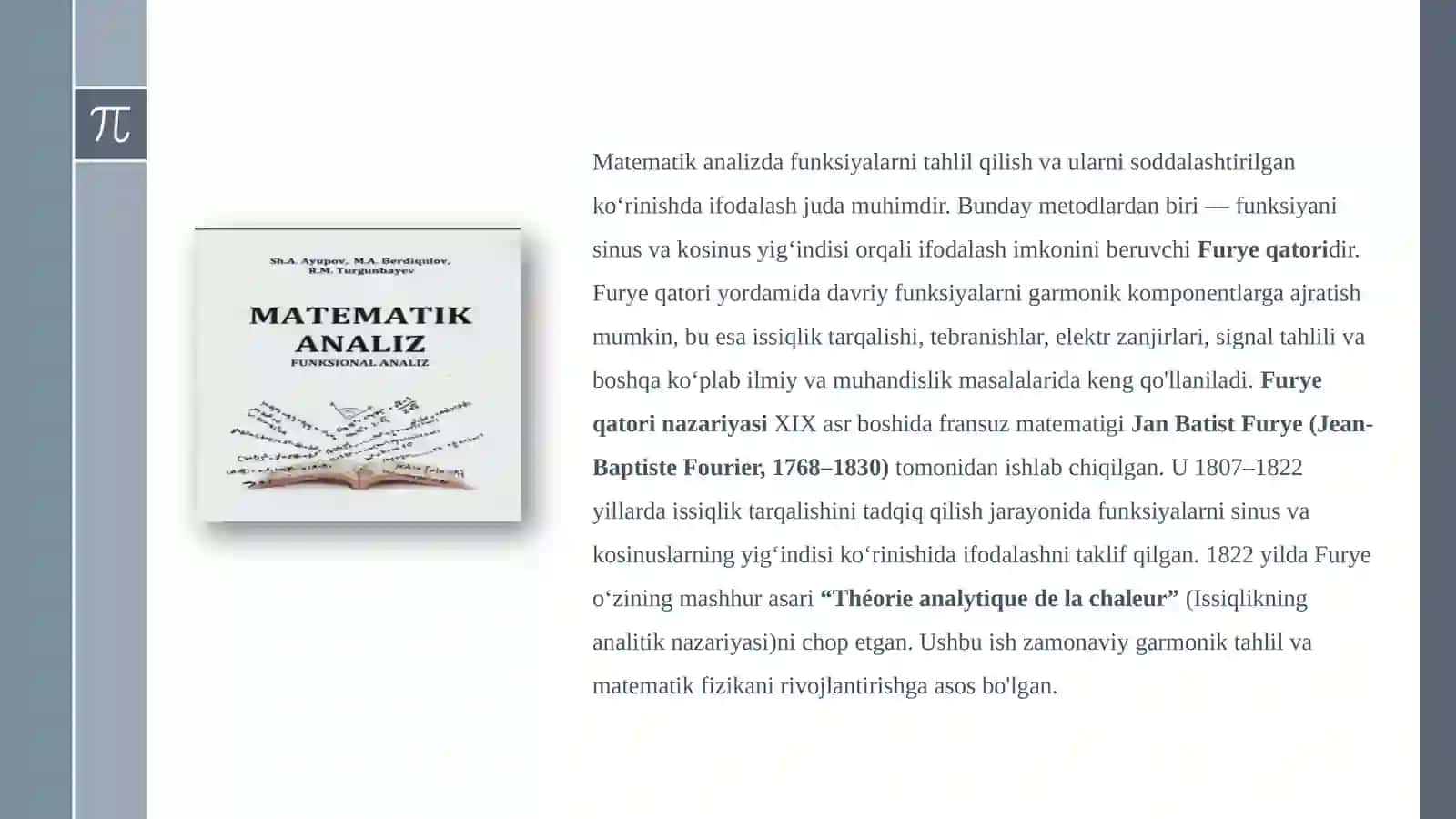 Juftvatoqfunksiyalarning Furyeqatori 3