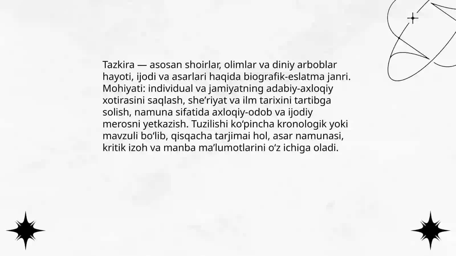 Tazkira janri haqida 3