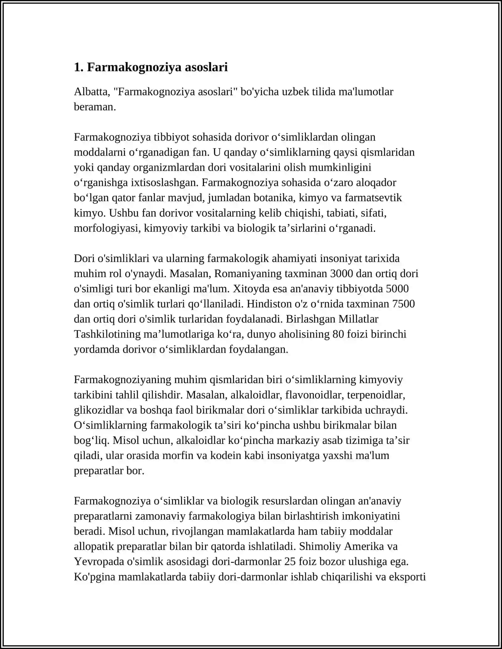 FARMAKOGNOZIYA VA FARMASEVTIK KIMYO FANINING MOHIYATI 3