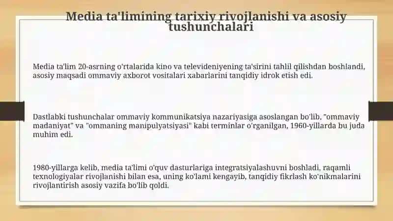 Media ta'lim tarixiy rivojlanishi 3