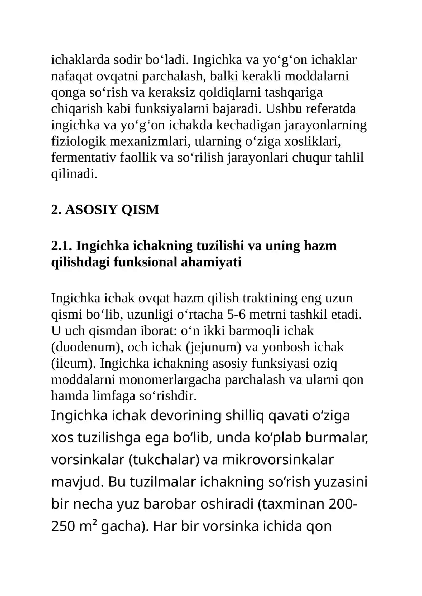 INGICHKA VA YOʻG‘ON ICHAKDA OVQAT HAZM BOʻLISHINING O‘ZIGA XOSLIGI 3