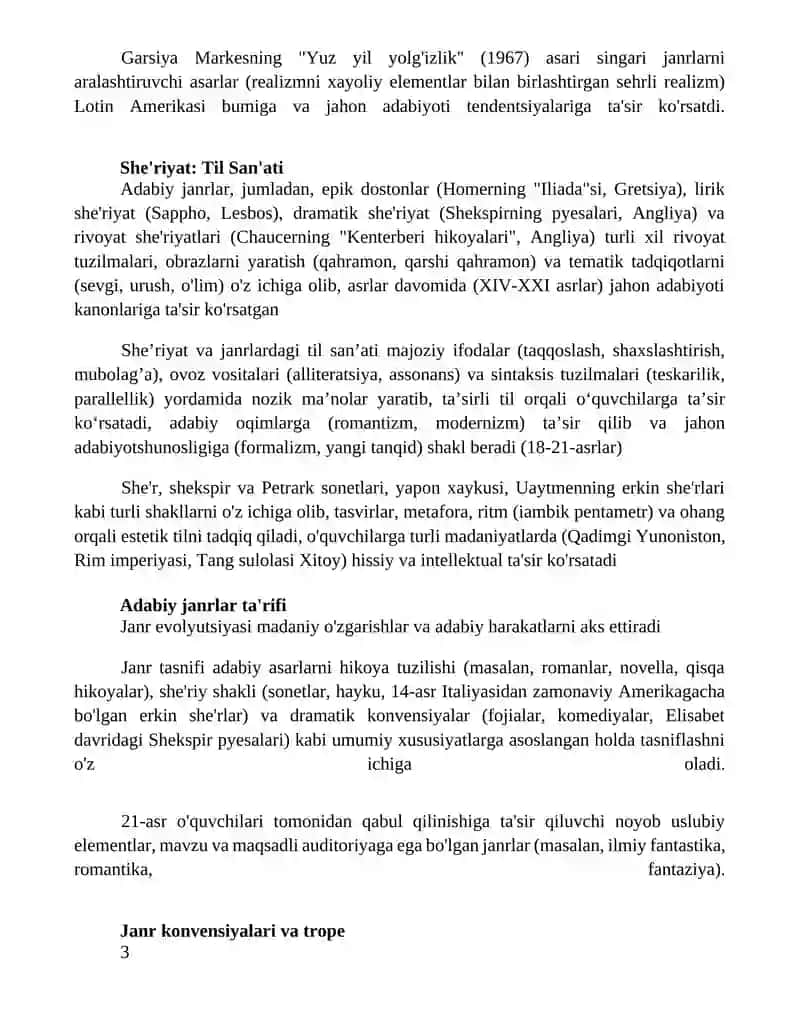 Adabiy janrlar 3
