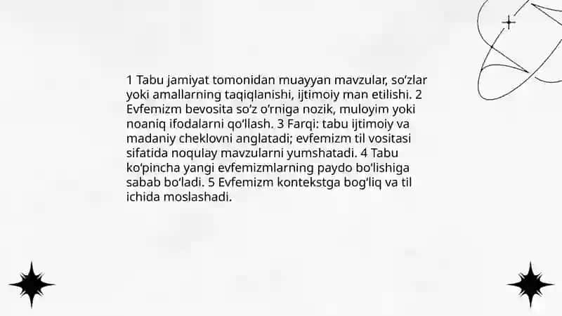 Tabu va evfemizm 3