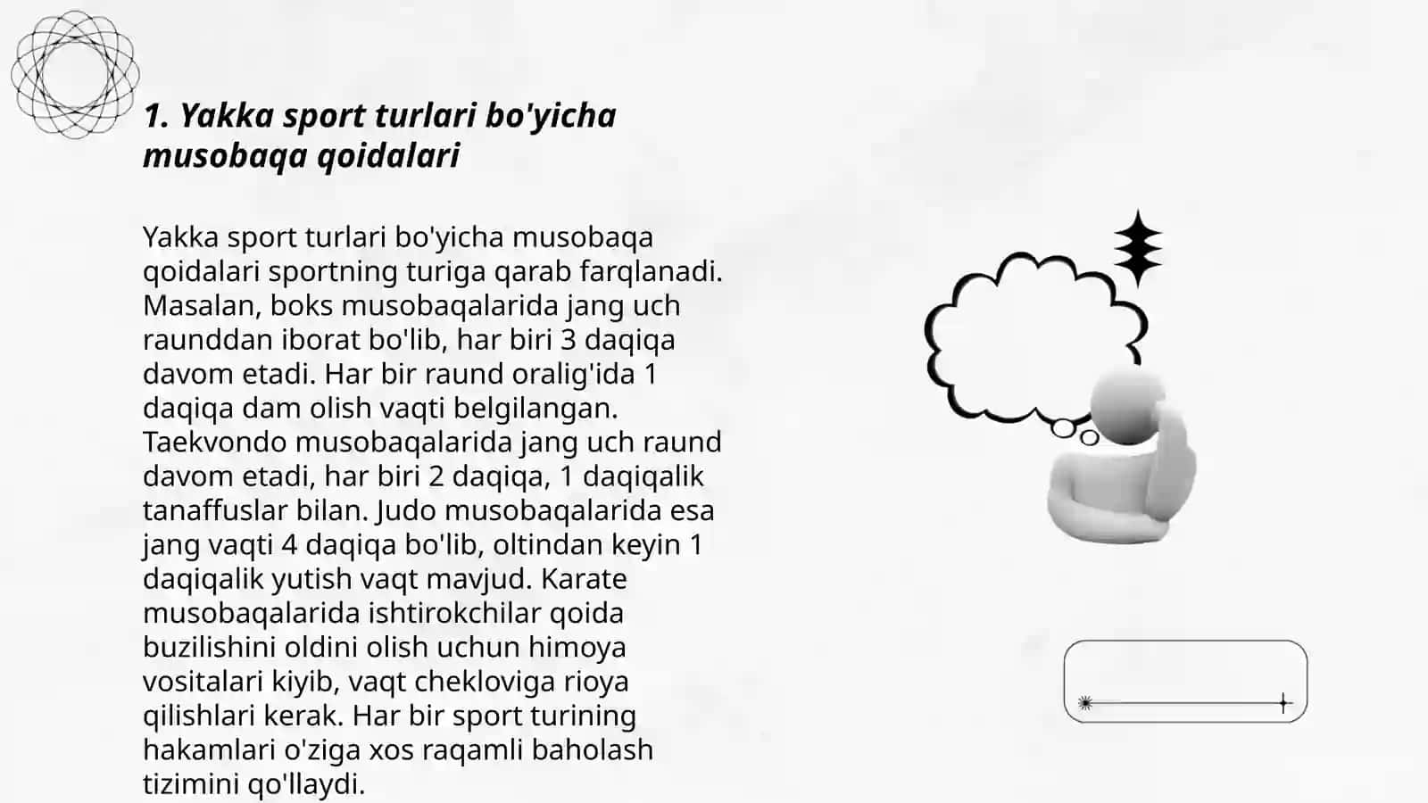 Yakka sport turlari bo'yicha musobaqa qoidalari 3
