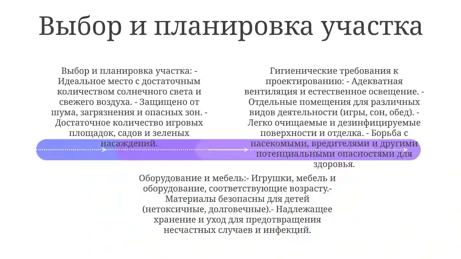 Гигиенические Требования К Проектированию, Строительству И Оснащению Организованных ДетскихУчреждений 3