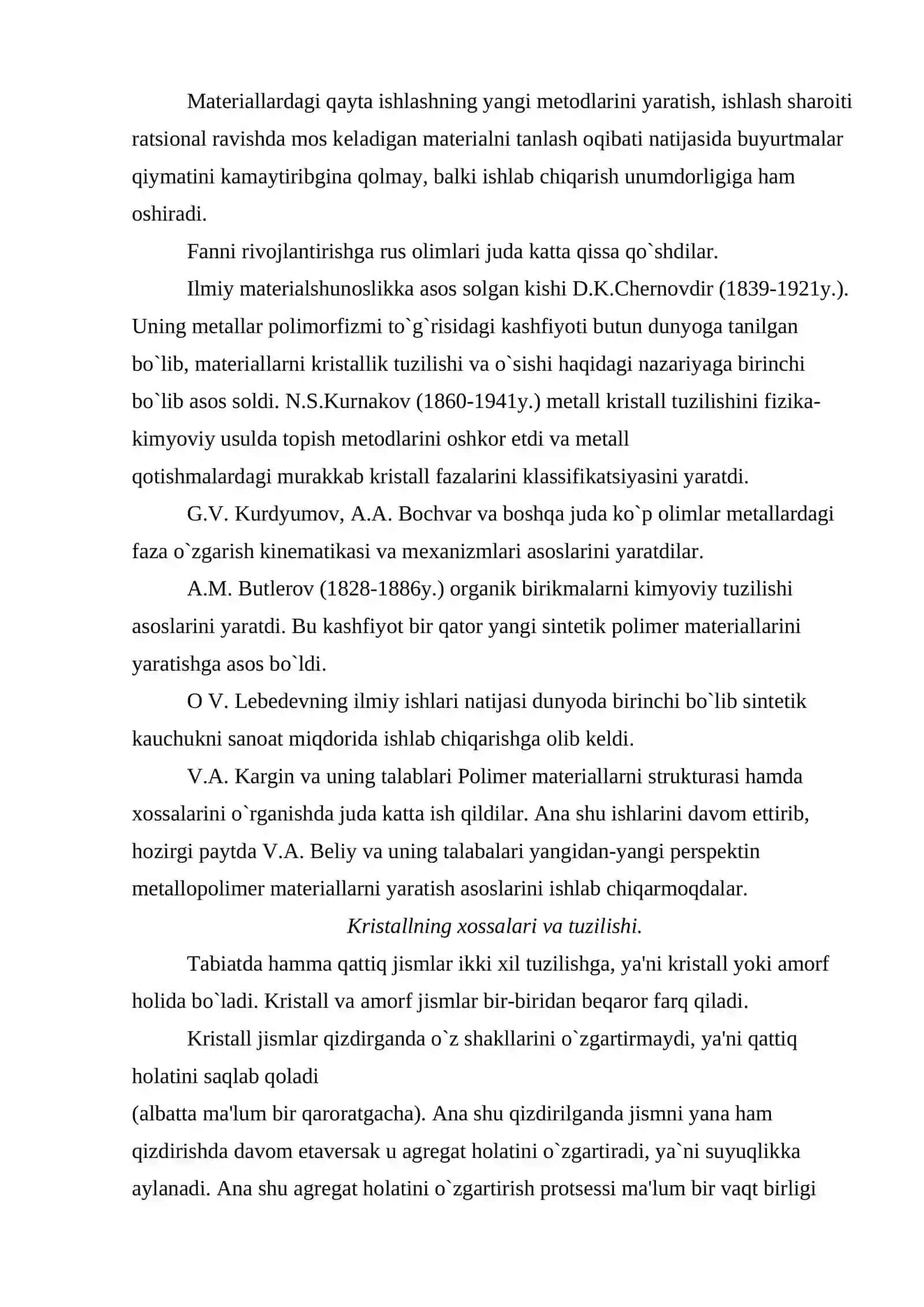 Kristall tuzilishining o‘ziga xos xususiyatlari 3