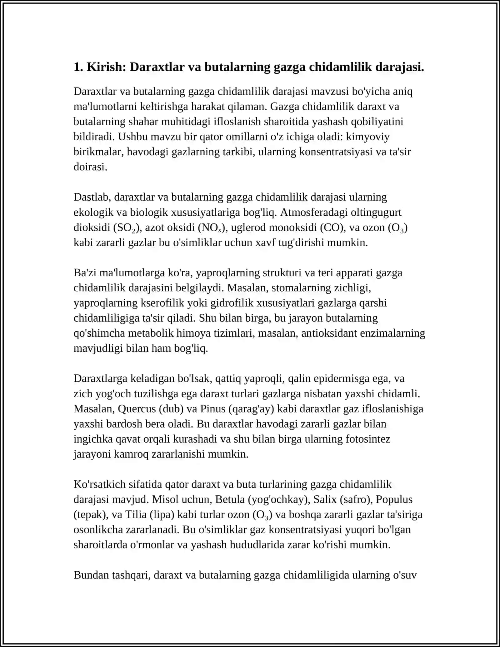 DARAXTLAR VA BUTALARNING GAZGA CHIDAMLILIGI 3