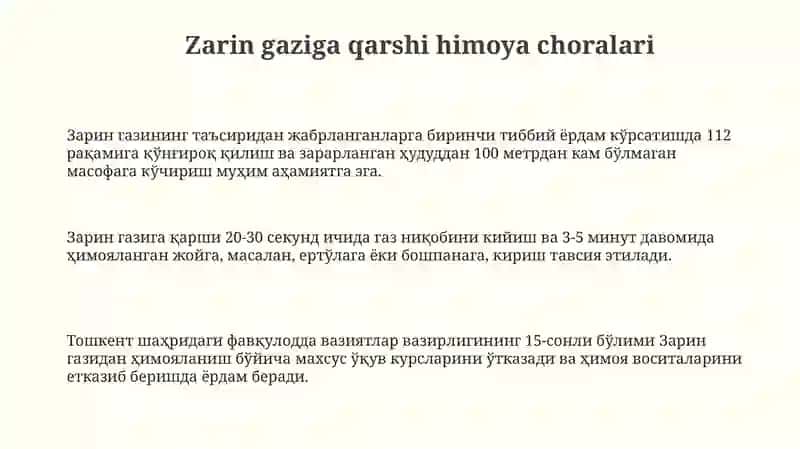 Kimyoviy qurol, uni qollash usullari va ZM tavsifi 3