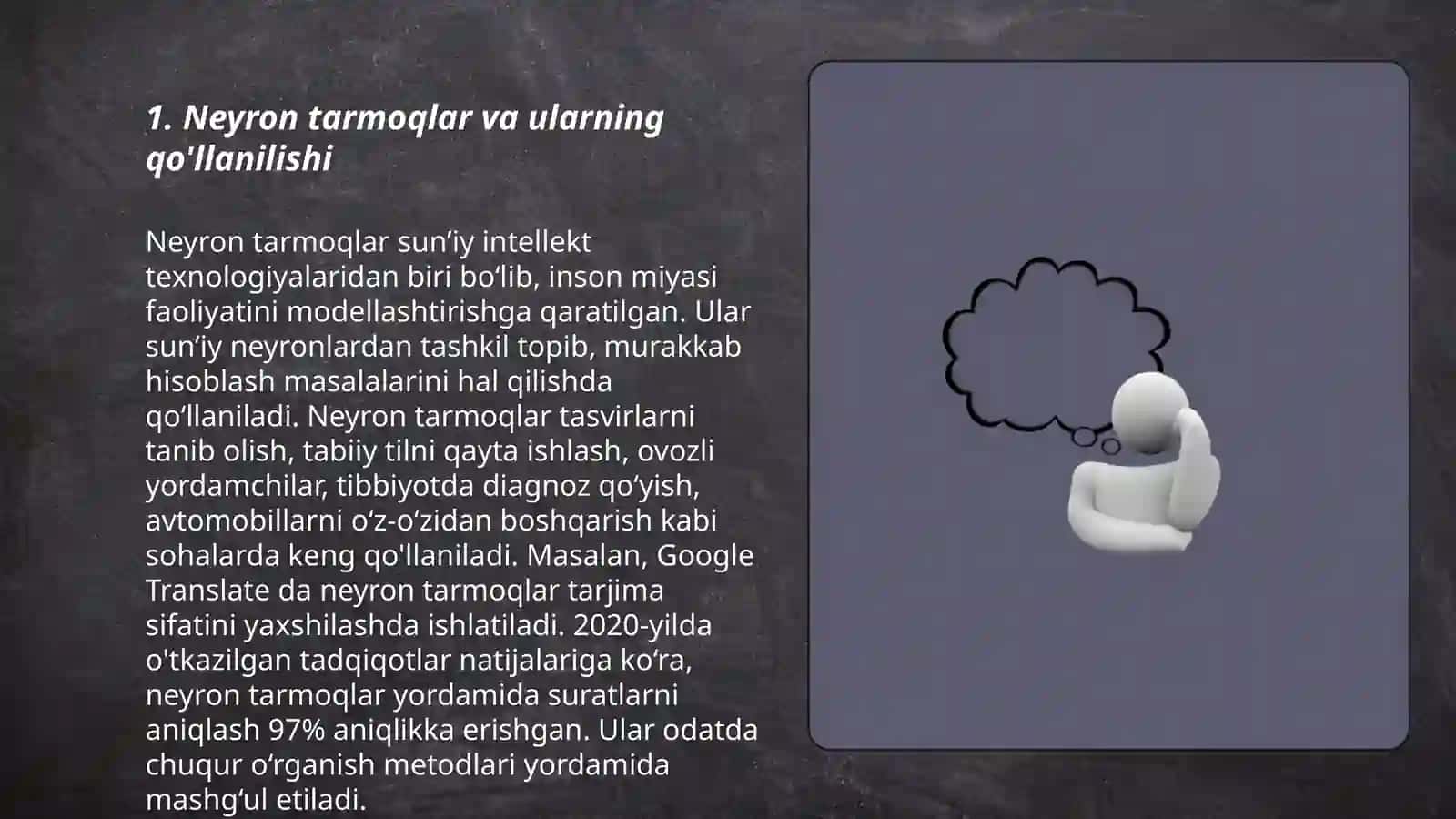 Neyron tarmoqlari yordamida yechiladigan masalalar 3