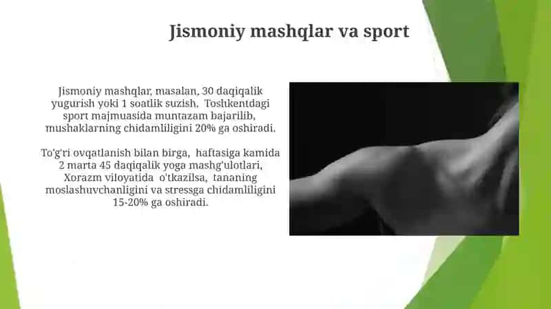 Organizmni chiniqtirish usullari 3