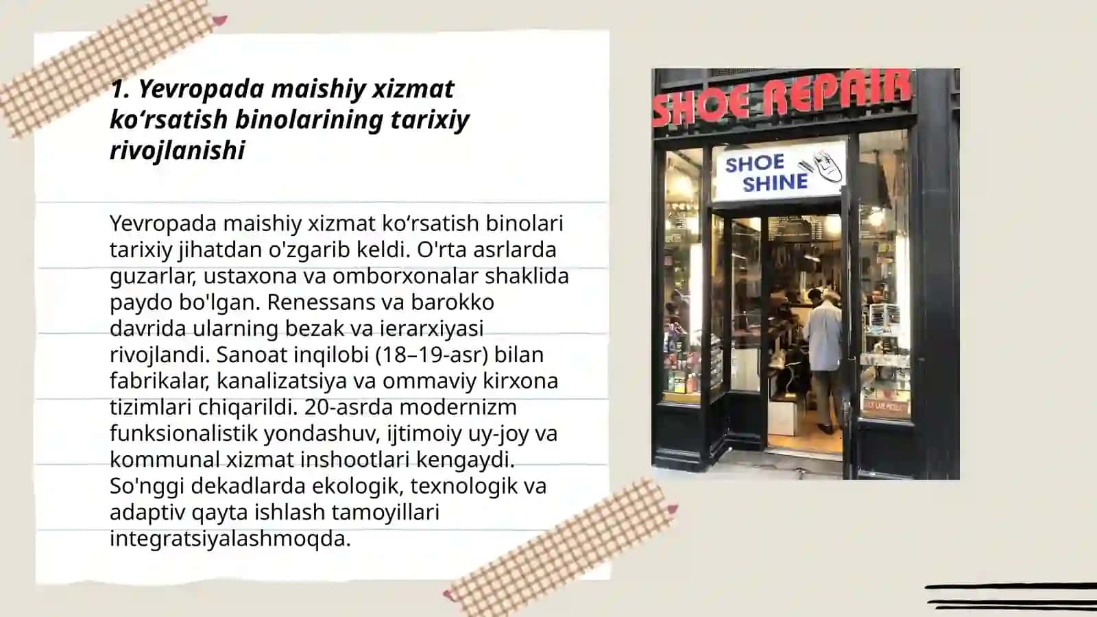 Yevropa mamlakatlaridagi Maishiy xizmat koʻrsatish binolarining arxitekturaviy-tarxiy va kompozitsion yechimlari 3