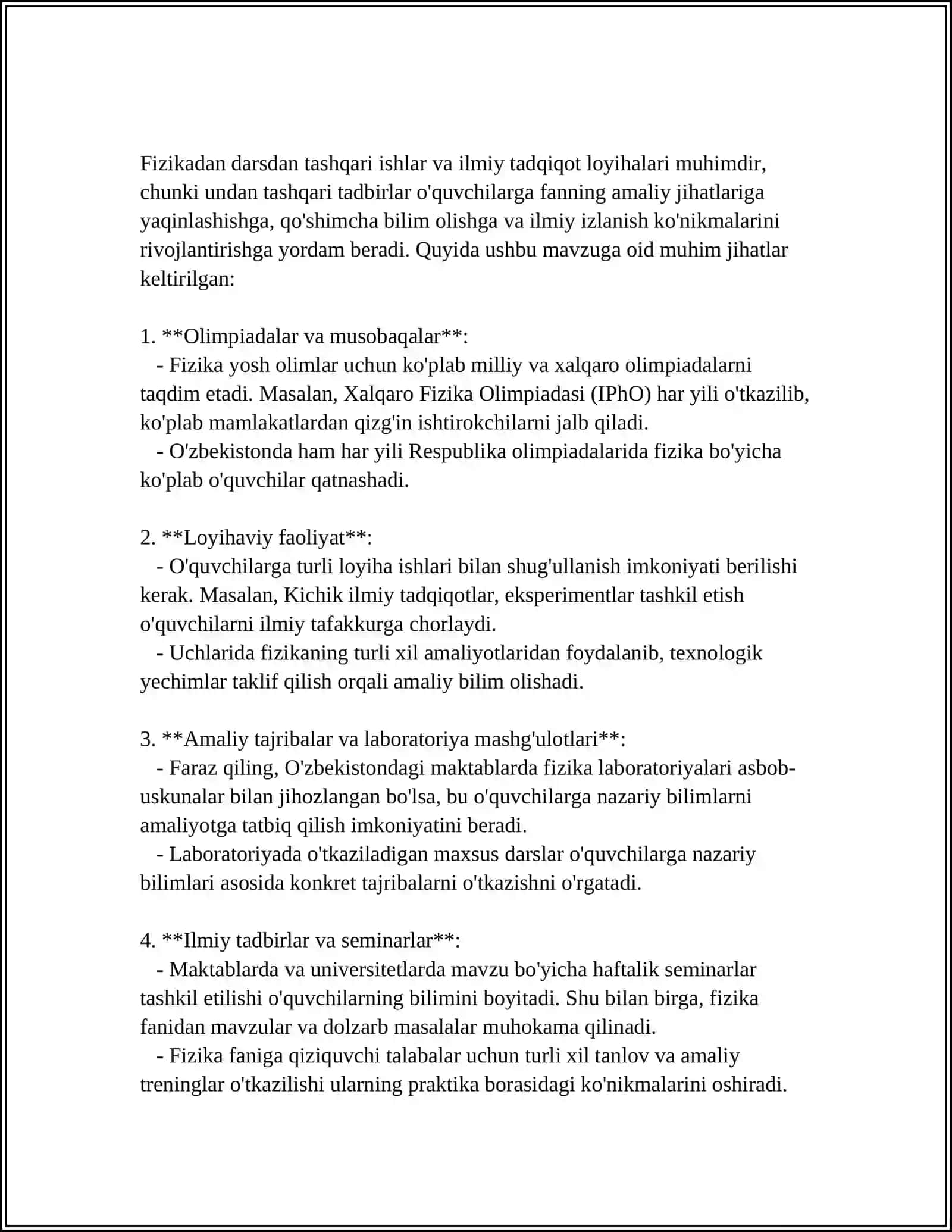 FIZIKADAN DARSDAN TASHQARI ISHLARNING AHAMIYATI 3