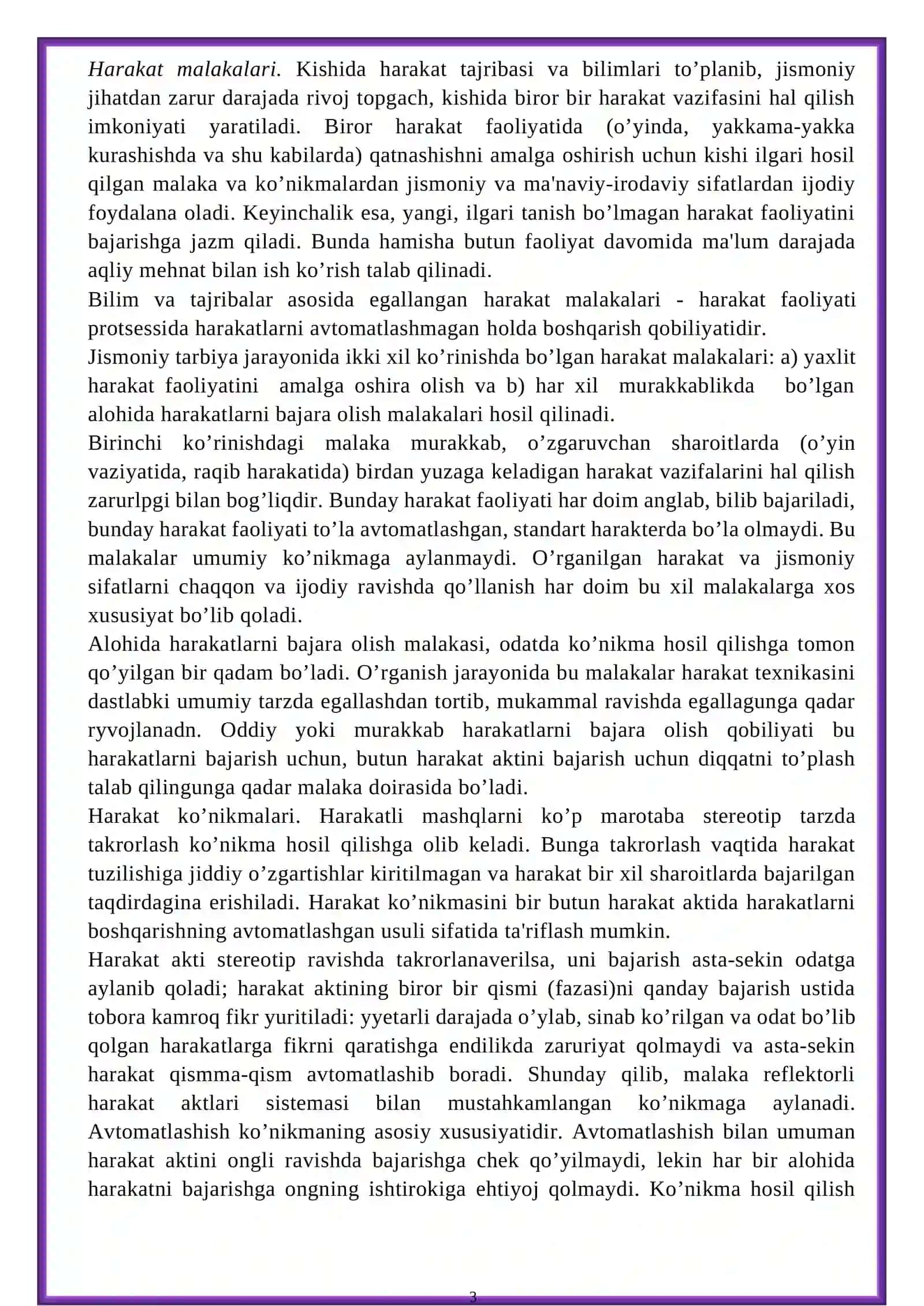 Harakatga o‘rgatish jarayonining asoslari 3