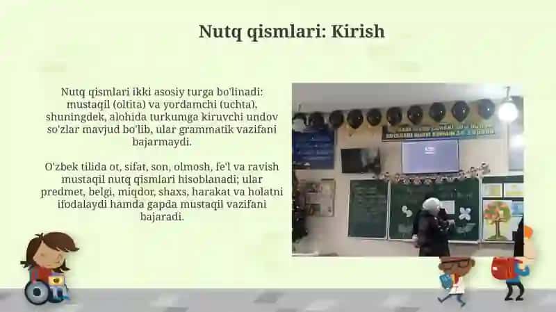 So'zturkumlar ikkinchi daraja dagi bo'laklar Paronimlarni 3