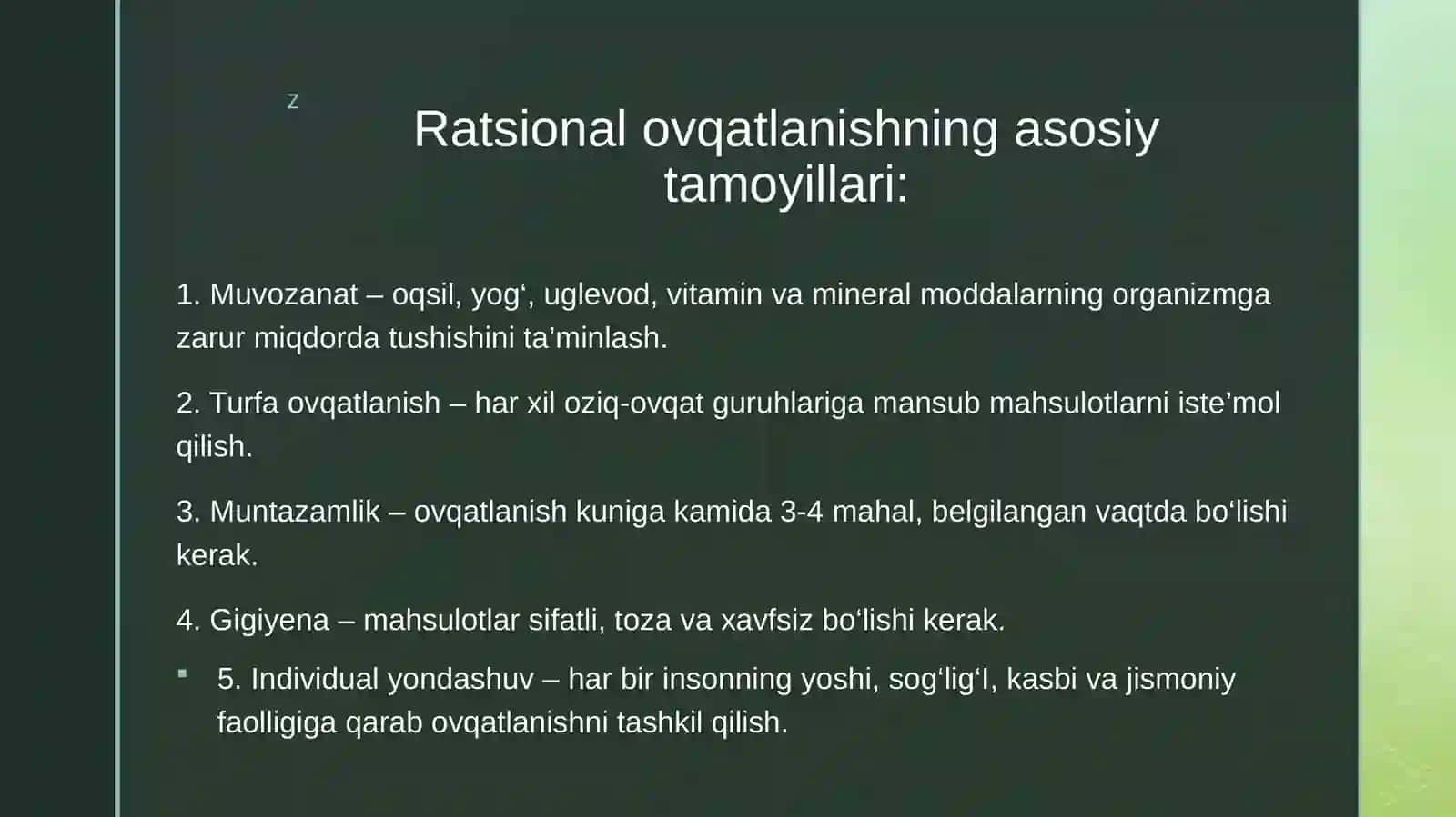 Ratsional ovqatlanish 3