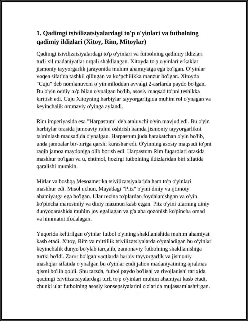 FUTBOL ÒYINING KELIB CHIQISHI VA RIVOJLANISH TARIXI 3