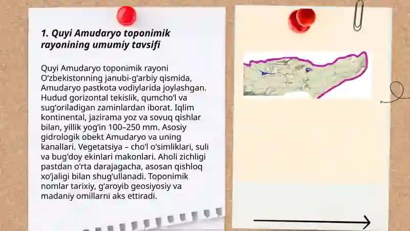 Quyi Amudaryo Toponimik Rayon 3