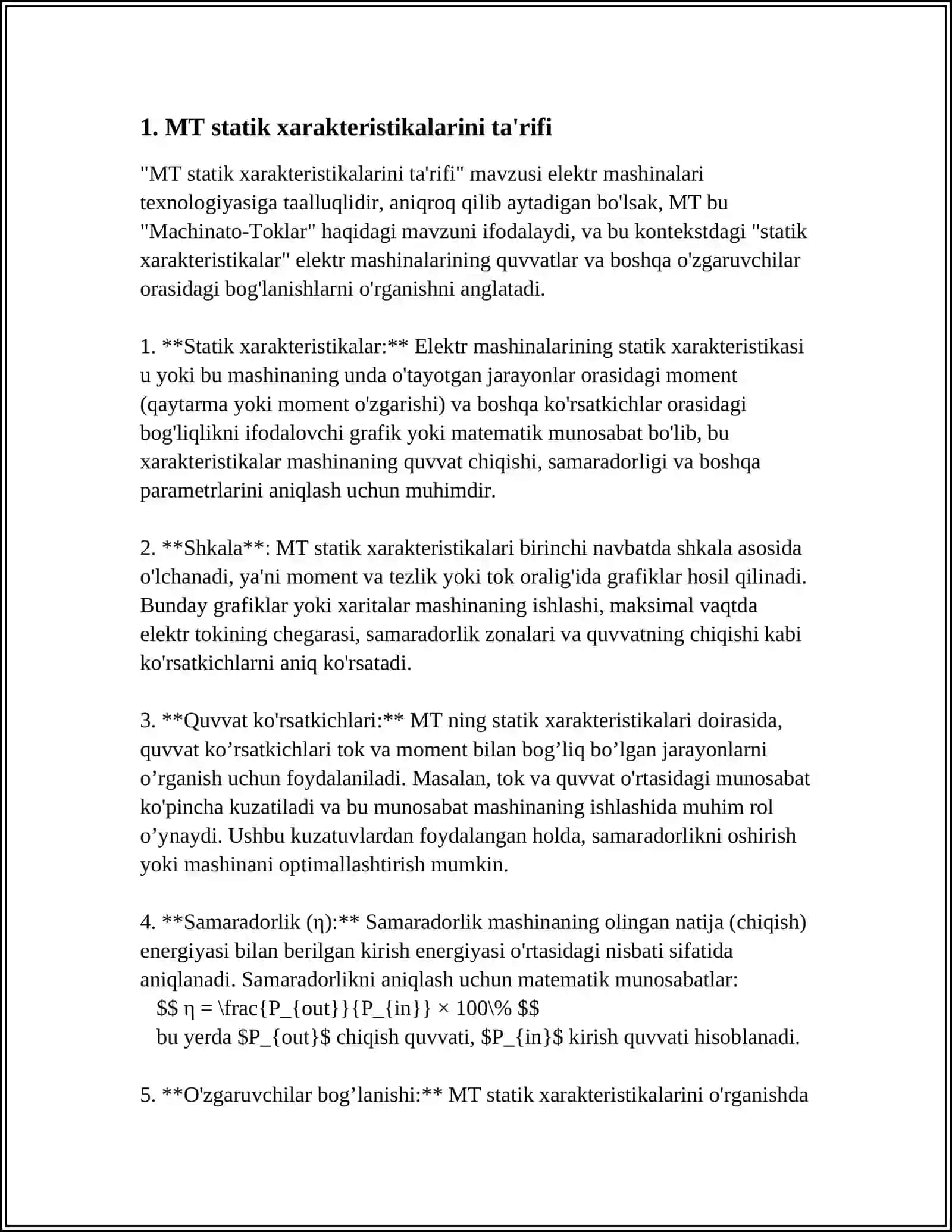 MT STATIK XARAKTERISTIKALARINI TAHLIL QILISH 3