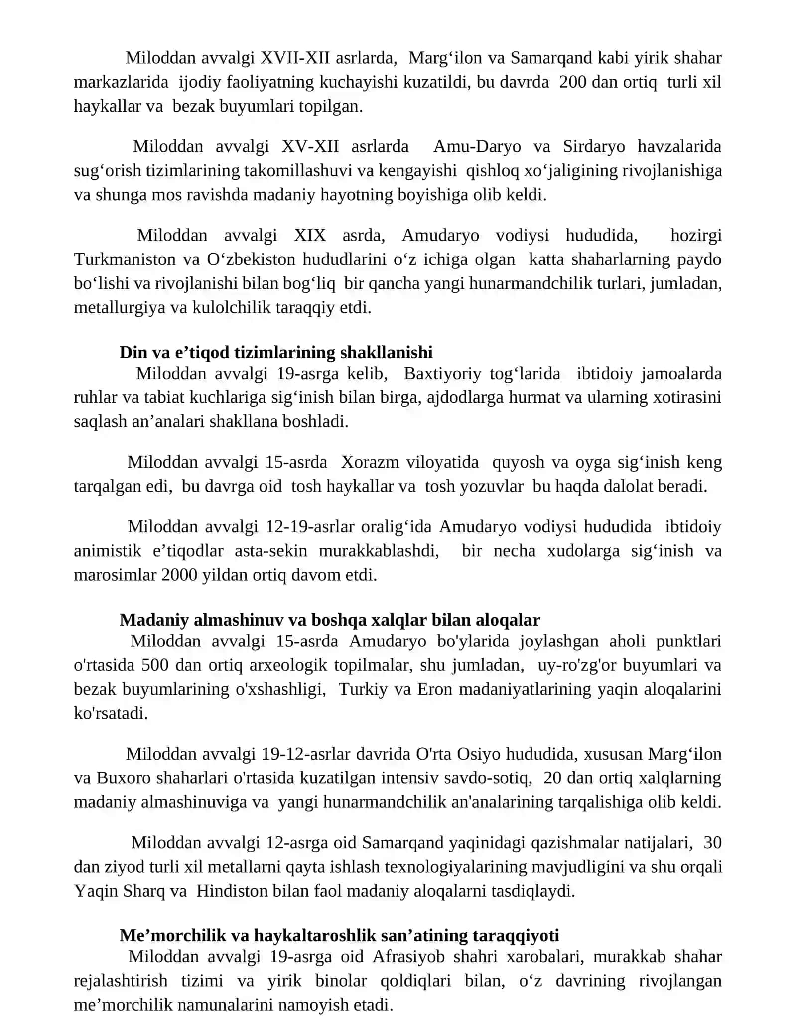 Hunarmandchilik va savdoning o'zishi 3