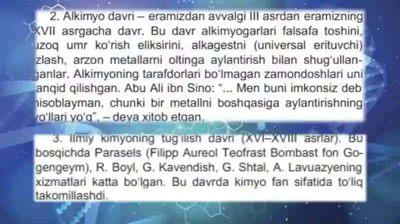 Kimyo fani va uning vaziflari mavzusida taqdimot 7-sinf  yangi darslik asosida 3