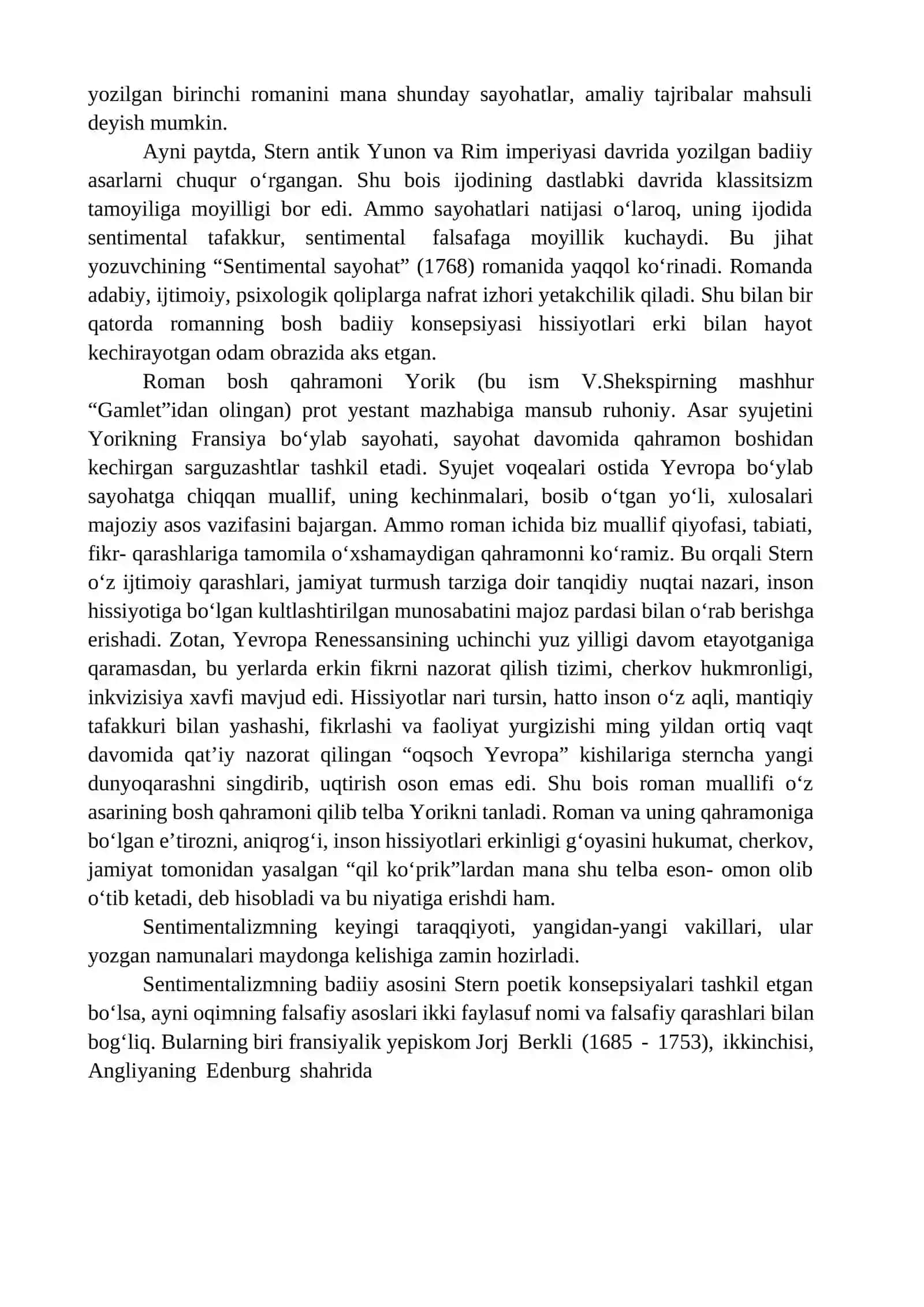 SHARQ VA GʻARB BADIIY TAFAKKURIDA SENTIMENTALIZM, ROMANTIZM, NATURALIZM, REALIZM 3