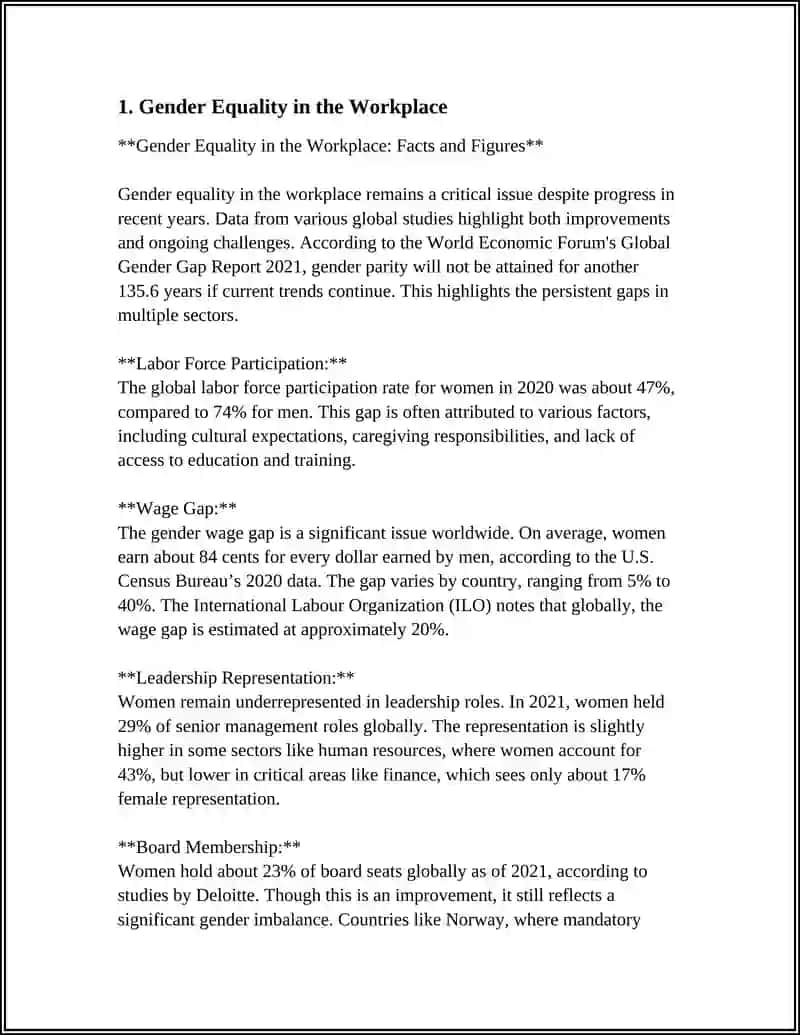 Gender Equality in the Workplace: Facts and Figures 3