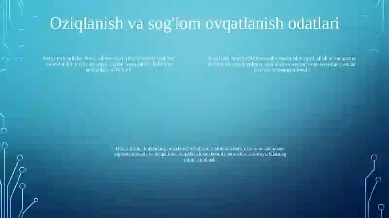 Boĝcha Yoshidagi Bolalarga Va Oilada Soĝlom Turmushni Shakllantirish 3