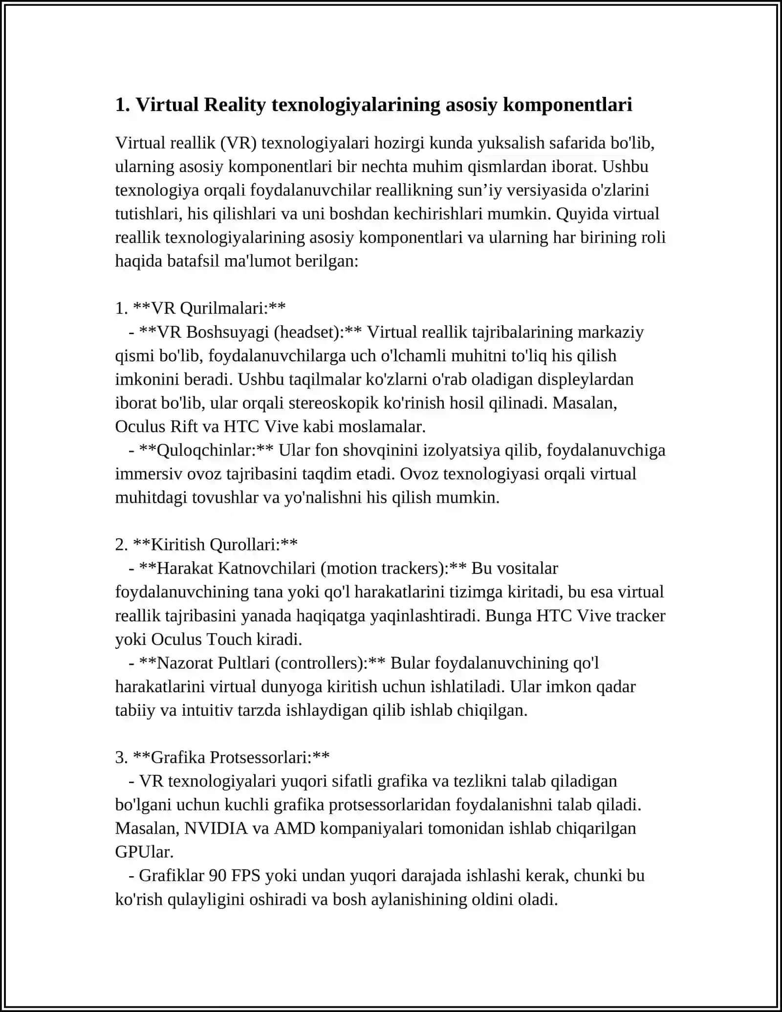 HUMAN FACTORS OF VITUAL REALITY 3