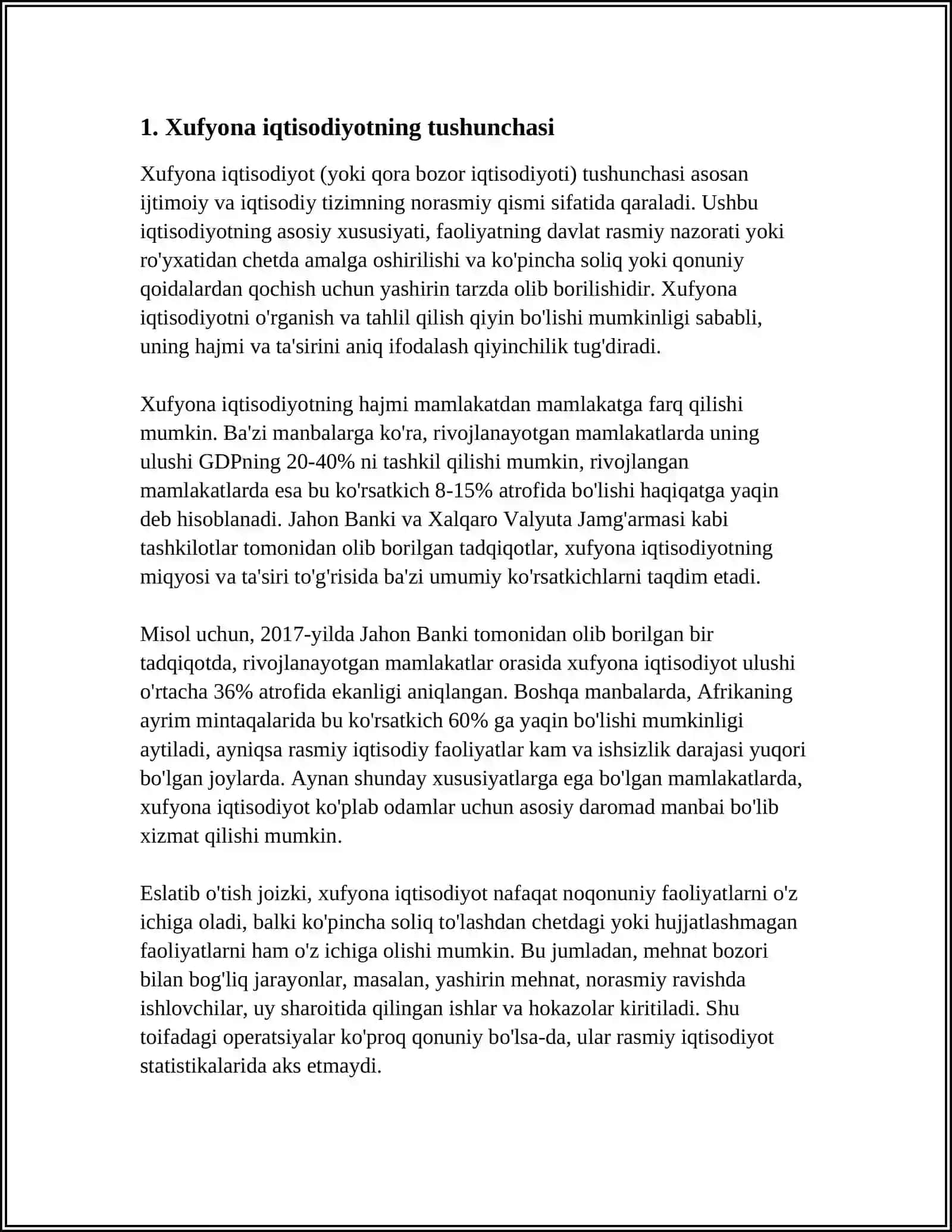 XUFYONA IQTISODIY FAOLIYATNI MINIMALLASHTIRISH YO'LLARI 3