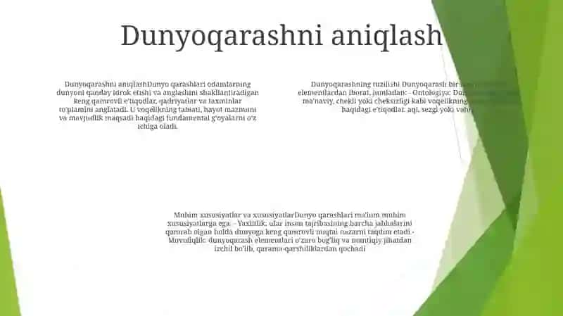 Dunyoqarashning Tuzilishi, Mohiyati Va Asosiy Xususiyatlari 3