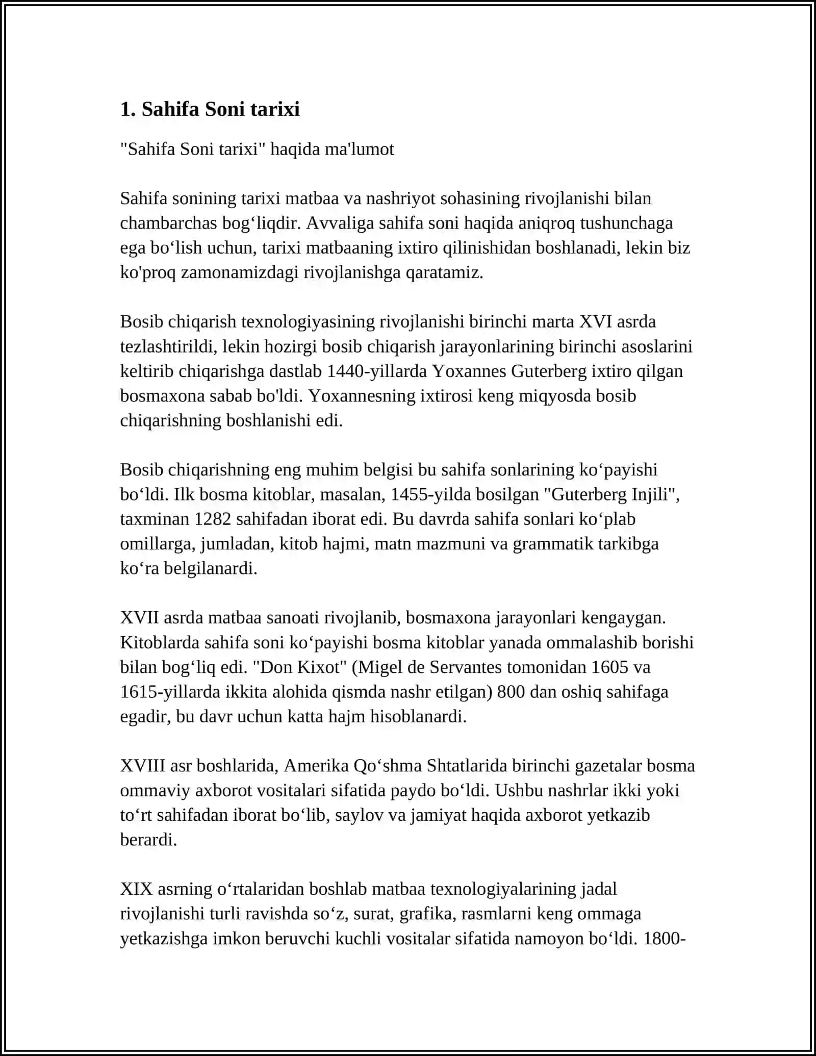 Sahifa Soni tarixi 3