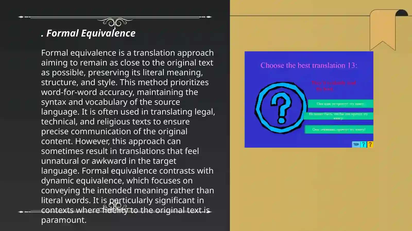 Equivalence in translation. Types of translation - Umaraliyeva Mohira 3