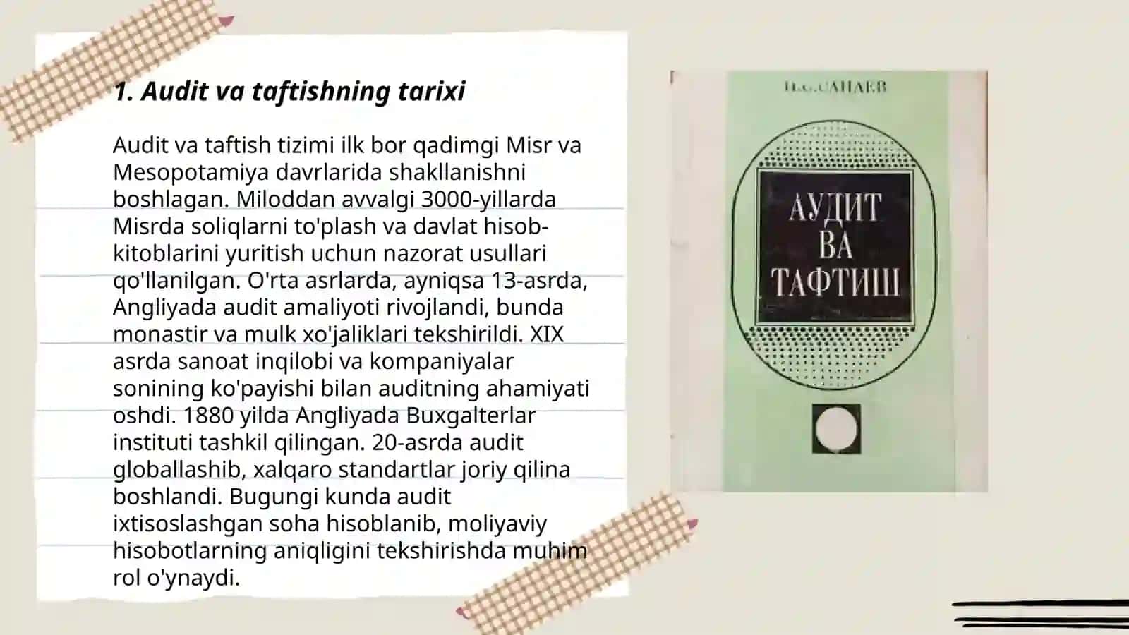 Audit va Taftish 3