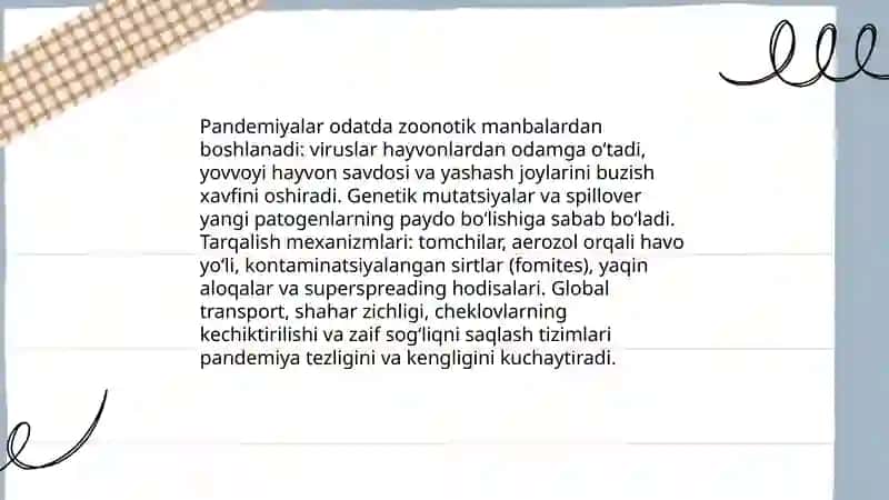 Pandemiya-XXI asrning global muammosi va uning oqibatlari 3