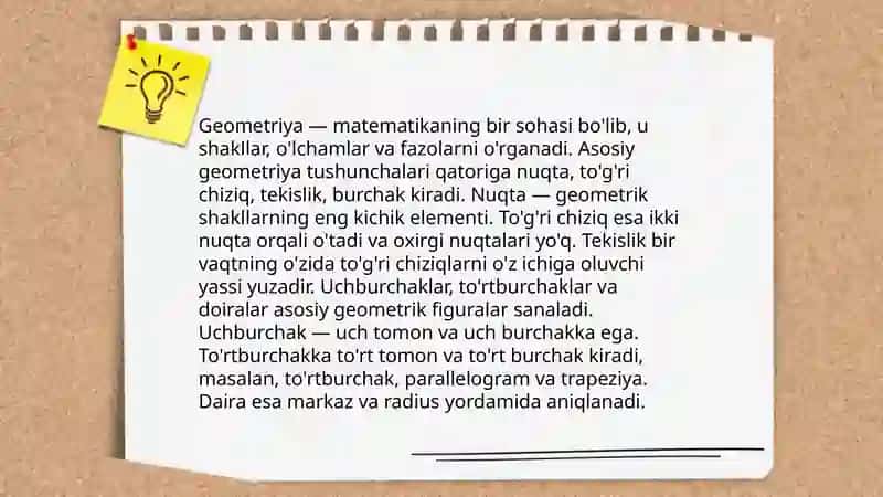 Boshlang'ich sinflarda geometriya elementlarini o'qitish metodikasi 3