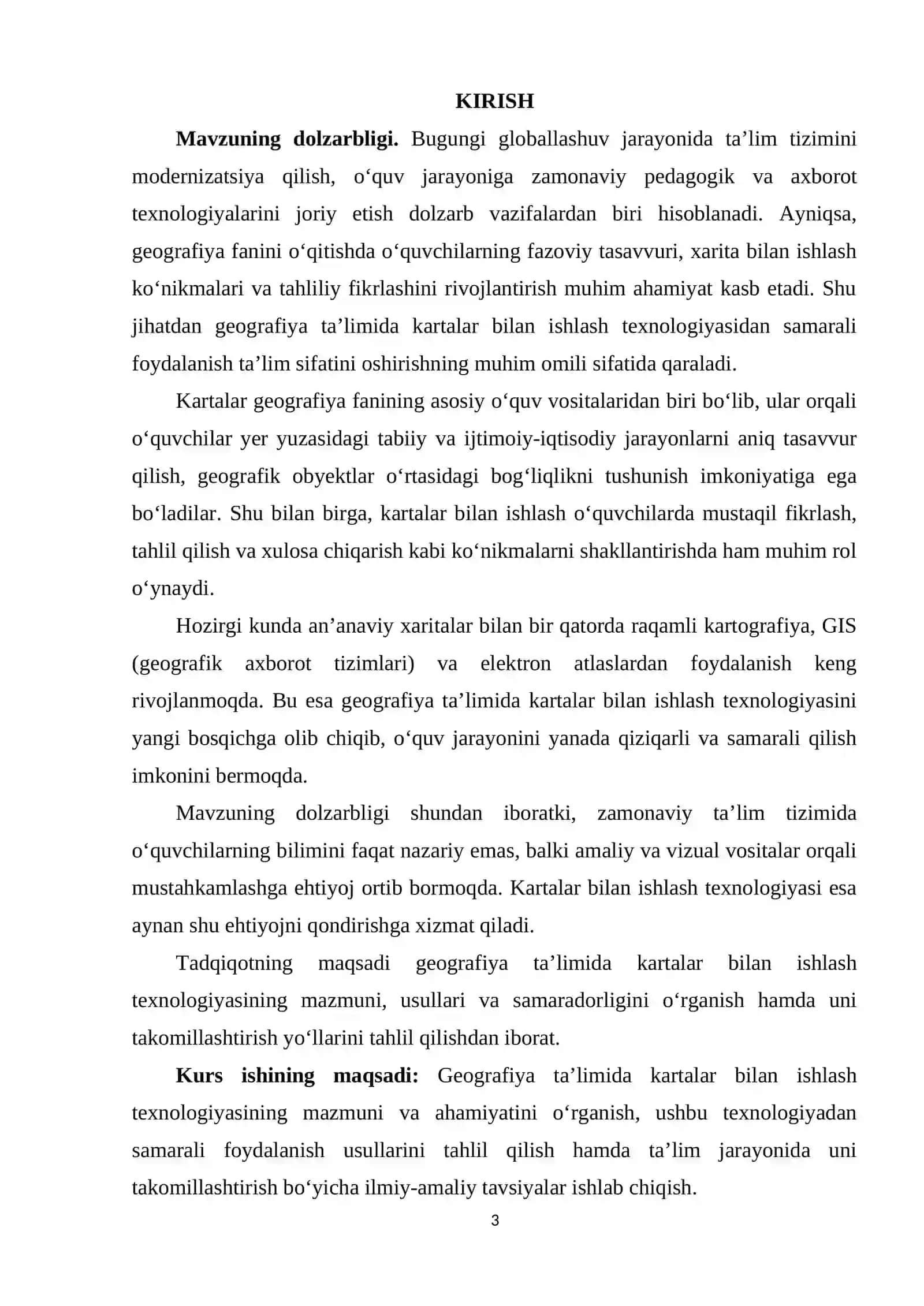 GEOGRAFIYA TA’LIMIDA KARTALAR BILAN ISHLASH TEXNOLOGIYASIDAN FOYDALANISH 3