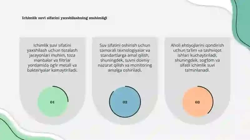 Ichimlik suvi sifatini yaxshilashning asosiy usullari 3