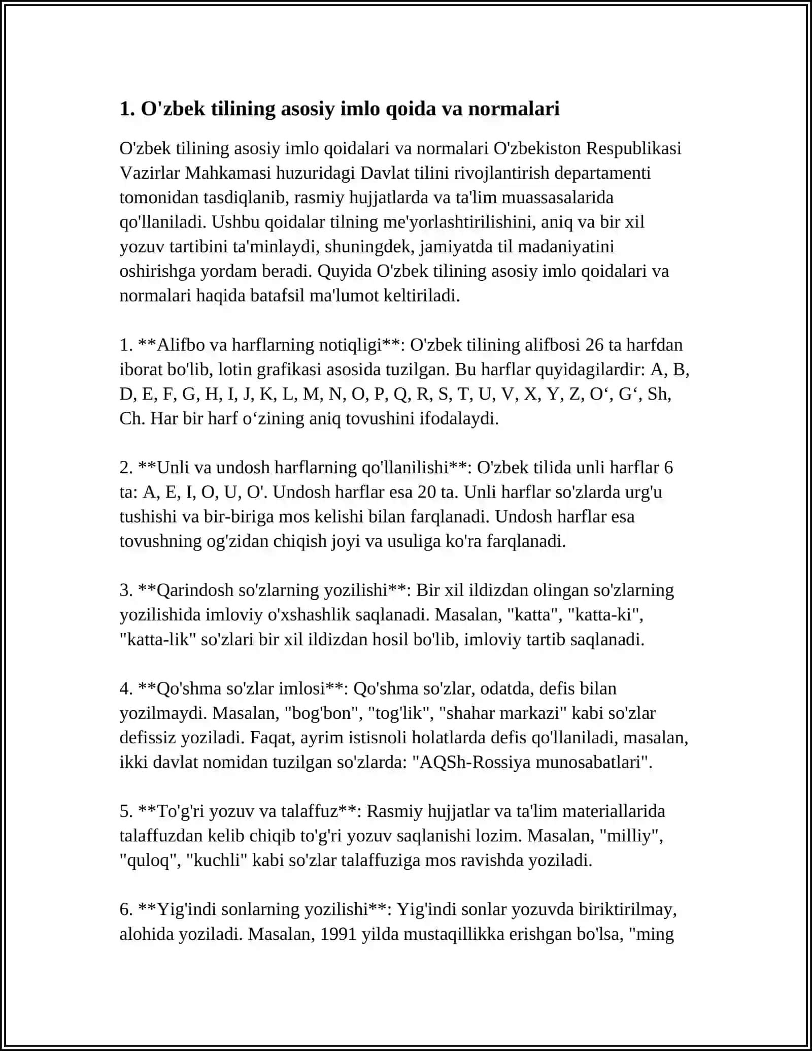 O'zbek Tilining IMLO Qoidalari 3
