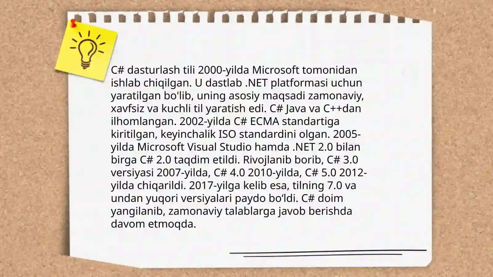 C# dasturlash tili muhiti va unda ishlash 3