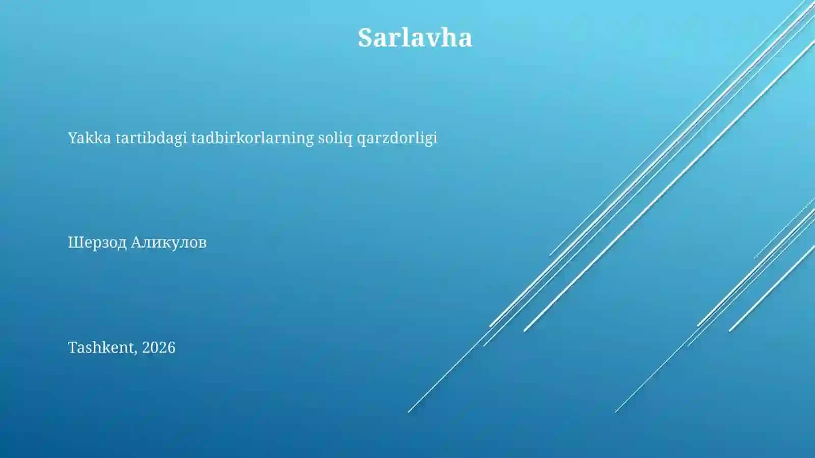 Yakka tartibdagi tadbirkorlarning soliq qarzdorligi 3
